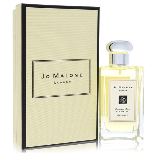 Jo Malone English Oak and Hazelnut Cologne bottle with aromatic hazelnut, dry cedarwood and earthy oak
