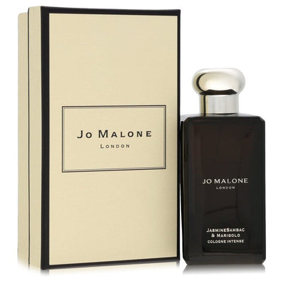 Jo Malone London Jasmine Sambac & Marigold Cologne Intense bottle — luxury floral unisex fragrance featuring radiant marigold, dewy jasmine sambac, and warm benzoin notes