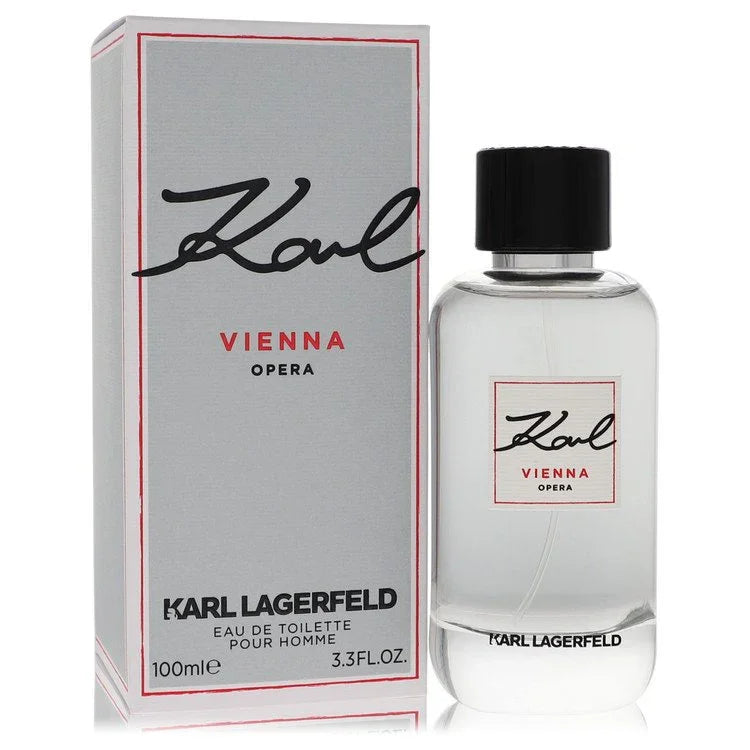 Karl Lagerfeld Vienna Opera perfume bottle and packaging on a white background