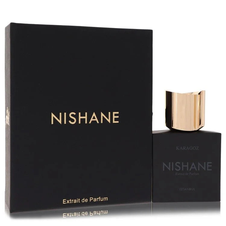 Nishane perfume bottle and packaging on a white background