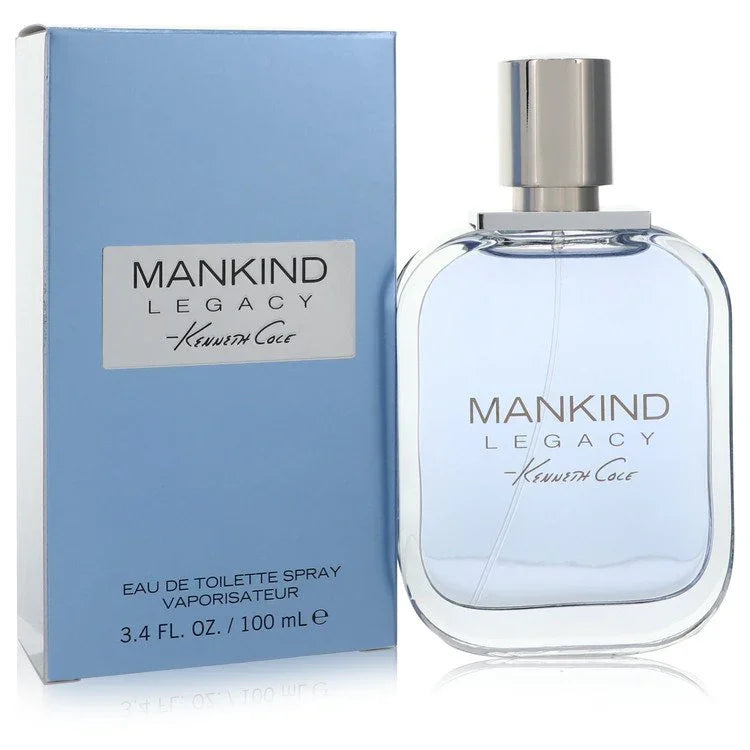 Mankind Legacy Kenneth Cole perfume bottle and packaging on a white background