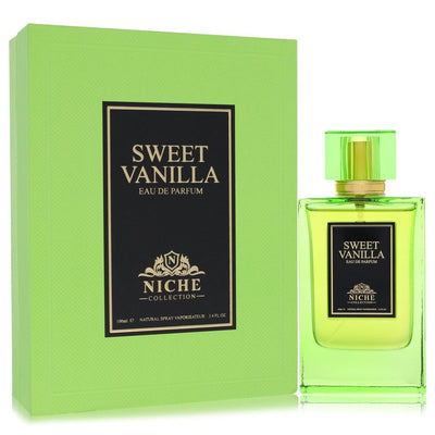 Khalis Sweet Vanilla Niche Collection Eau de Parfum bottle - Middle Eastern gourmand oriental fragrance with bergamot, lemon, aldehydes, floral notes, vanilla, amber, and patchouli