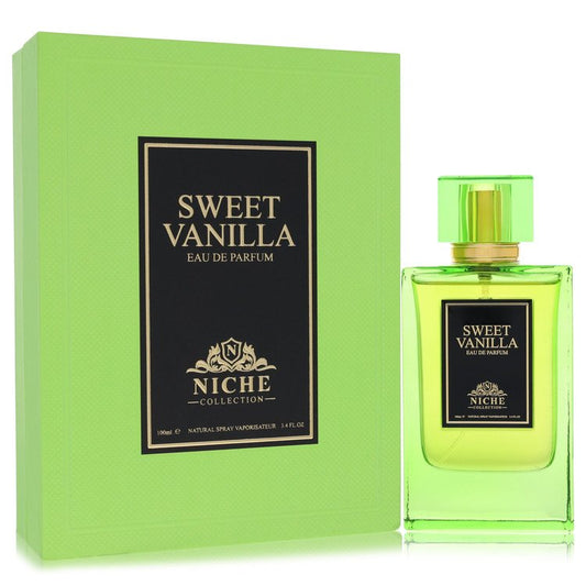 Khalis Sweet Vanilla Niche Collection Eau de Parfum bottle - Middle Eastern gourmand oriental fragrance with bergamot, lemon, aldehydes, floral notes, vanilla, amber, and patchouli