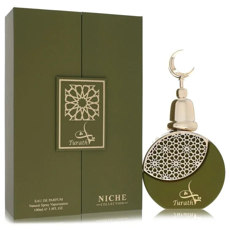 Turath Niche Collection perfume bottle and packaging on a white background
