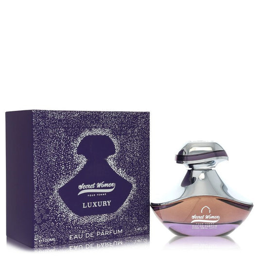 Khalis Secret Women Luxury Collection Eau de Parfum bottle - Middle Eastern floral oriental fragrance with bergamot, raspberry, blackcurrant, rose, ylang-ylang, patchouli, vanilla, and amber