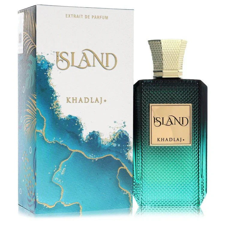 Island Khadlaj perfume bottle and packaging on a white background