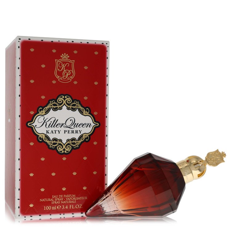 Killer Queen by Katy Perry bottle — floral fruity gourmand women's fragrance with plum, jasmine, praline, and cashmeran notes
