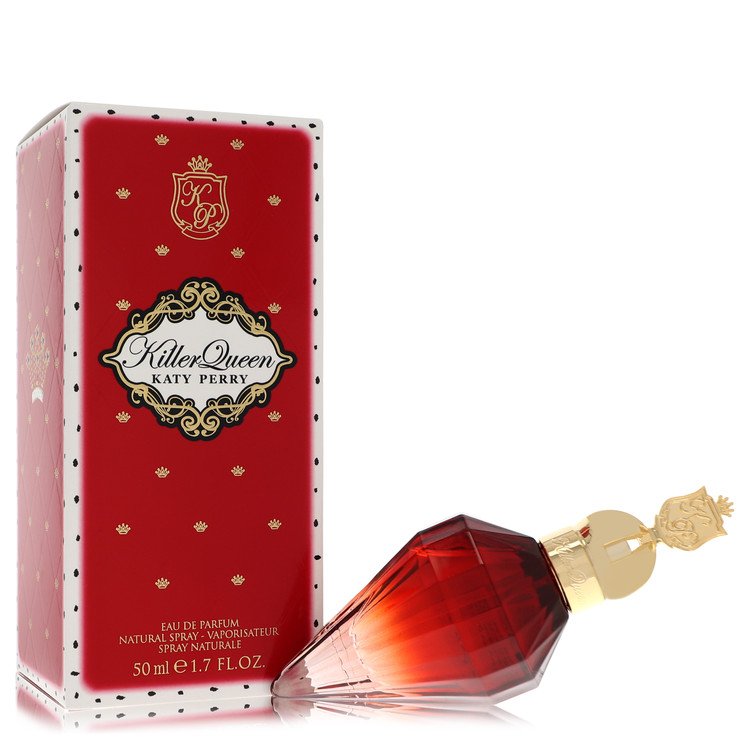 Killer Queen by Katy Perry bottle — floral fruity gourmand women's fragrance with plum, jasmine, praline, and cashmeran notes