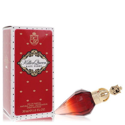 Killer Queen by Katy Perry bottle — floral fruity gourmand women's fragrance with plum, jasmine, praline, and cashmeran notes