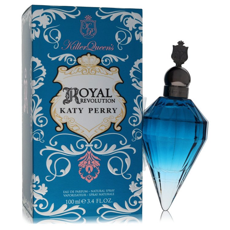 Katy Perry Royal Revolution Eau de Parfum bottle — Floral Woody Musky fragrance with pomegranate, pink freesia, sandalwood, and leather notes