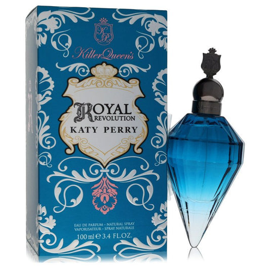 Katy Perry Royal Revolution Eau de Parfum bottle — Floral Woody Musky fragrance with pomegranate, pink freesia, sandalwood, and leather notes