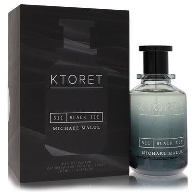 Ktoret 511 Black Tie Cologne bottle and packaging with bergamot, cardamom, pink pepper, lavender, elemi, vetiver, patchouli and cedarwood