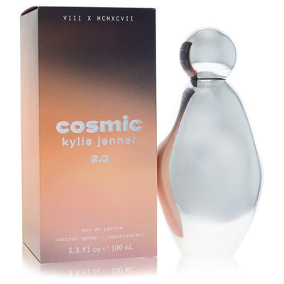 Kylie Jenner Cosmic 2.0 perfume bottle and packaging on a white background