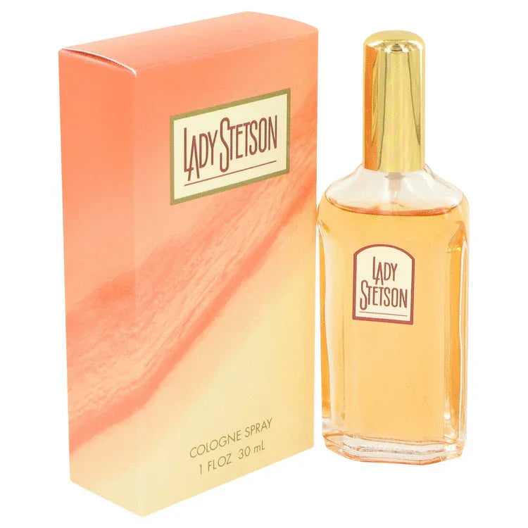 Coty Lady Stetson Cologne bottle — floral woody oriental women's fragrance with peach, rose, ylang-ylang, sandalwood, amber, and oakmoss