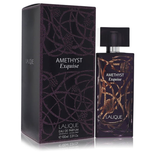 Lalique Amethyst Exquise Perfume bottle — fruity sweet floral fragrance with blackberry, black currant, heliotrope, raspberry, Bulgarian rose, orchid, benzoin, gardenia, sandalwood and vanilla