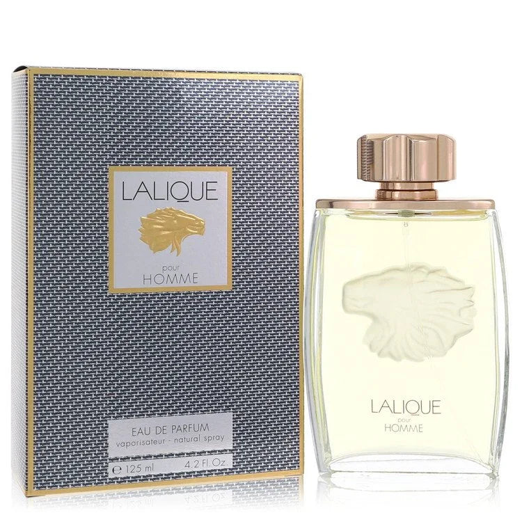 Lalique Pour Homme Eau de Parfum bottle — men's woody aromatic EDP with lavender, iris, oakmoss and sandalwood