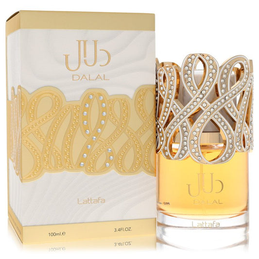 Lattafa Dalal Eau de Parfum bottle, a luxury oriental floral fragrance for women.