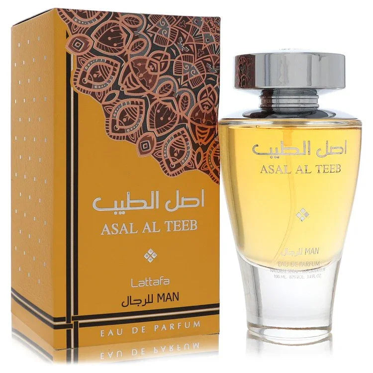 ASAL AL TEEB perfume bottle and packaging on a white background