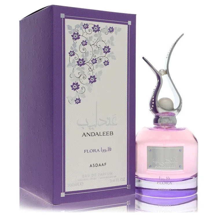 Andaleeb Flora Asdaaf perfume bottle and packaging on a white background