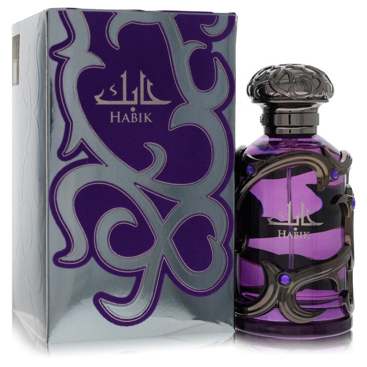 Lattafa Habik Cologne bottle — Oriental Woody Aromatic men's fragrance with bergamot, lavender, cedar, rose, amber, and sandalwood notes