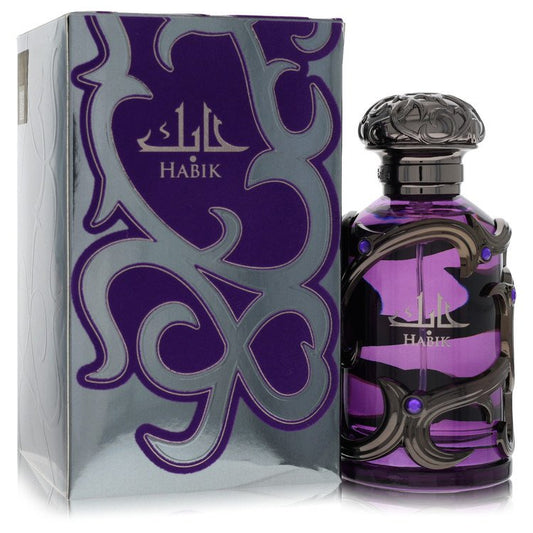 Lattafa Habik Cologne bottle — Oriental Woody Aromatic men's fragrance with bergamot, lavender, cedar, rose, amber, and sandalwood notes