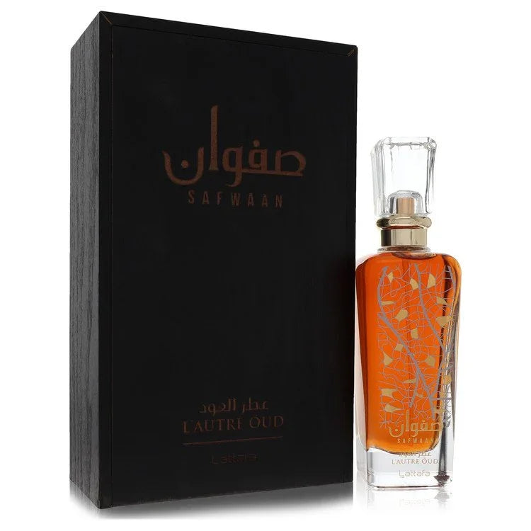 Perfume bottle with 'Saiwaan' packaging on a white background