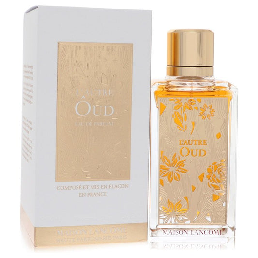 Lancôme L'autre Oud Eau de Parfum bottle — Oriental Woody unisex fragrance with pink pepper, bergamot, rose, oud, and sandalwood notes