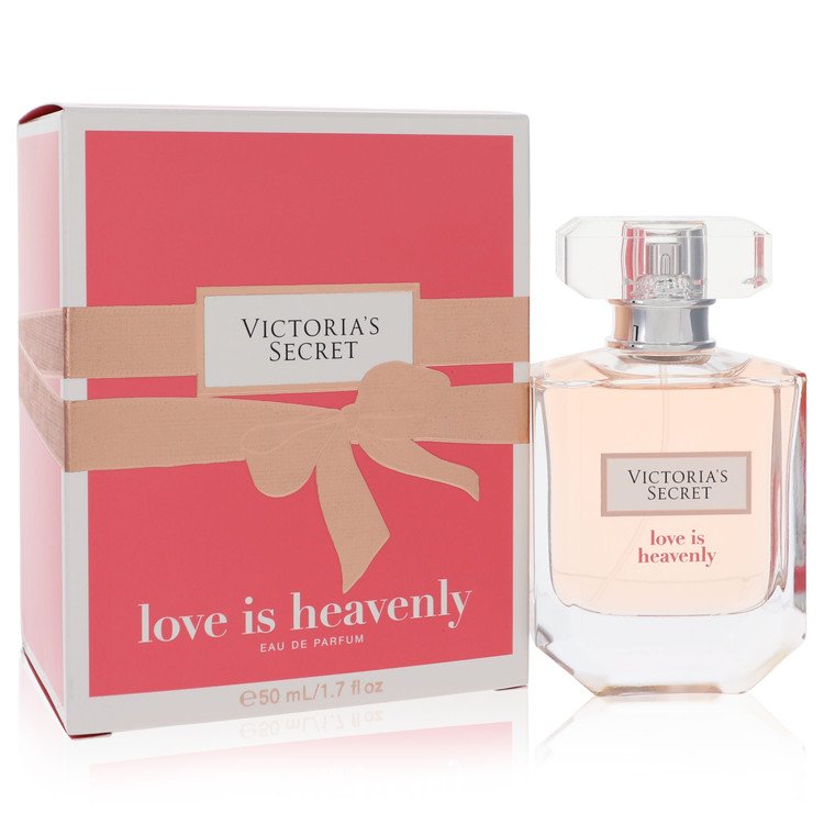 Victoria's Secret 'Love is Heavenly' perfume bottle and packaging on a white background