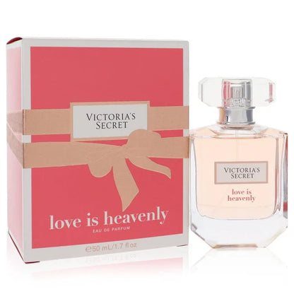 Victoria's Secret 'Love is Heavenly' perfume bottle and packaging on a white background