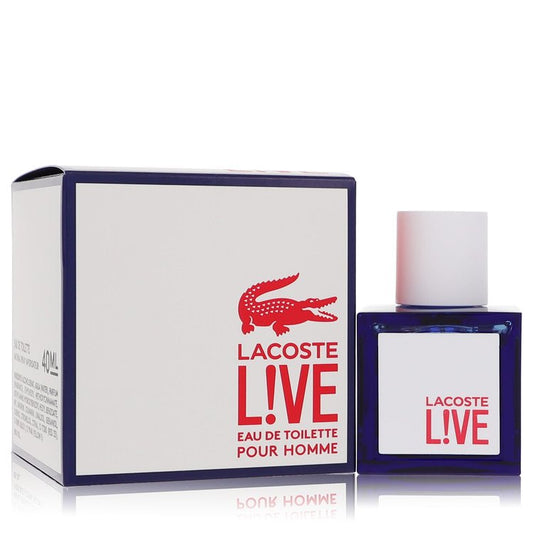 Lacoste Live perfume bottle and packaging on a white background