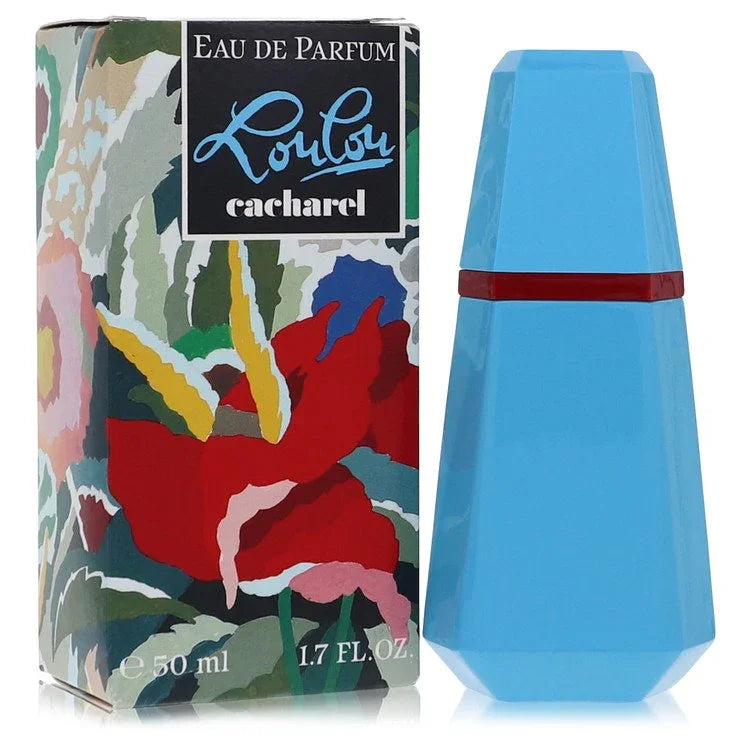 Cacharel Lou Lou Eau de Parfum bottle — luxury women's oriental floral fragrance featuring unique notes of plum, ylang-ylang, and benzoin resin