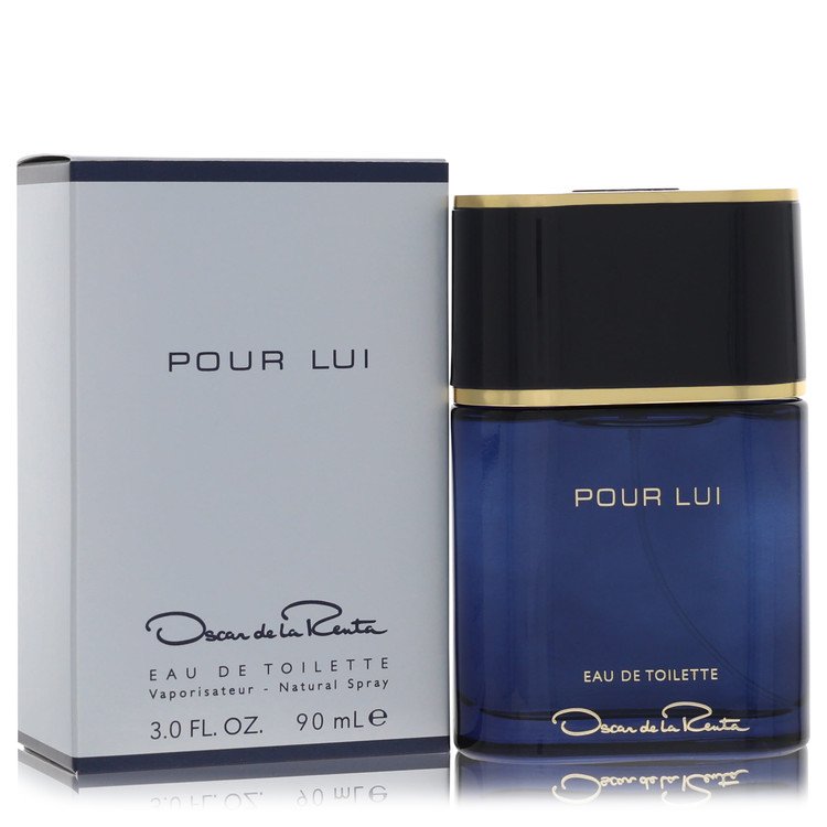 Oscar Pour Lui cologne bottle for men by Oscar de la Renta — Classic 1980 woody aromatic fragrance with aldehydes, juniper berries, lavender, leather, oakmoss, and castoreum notes