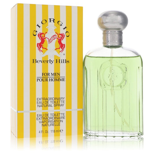 Giorgio Beverly Hills men's perfume bottle and packaging on a white background