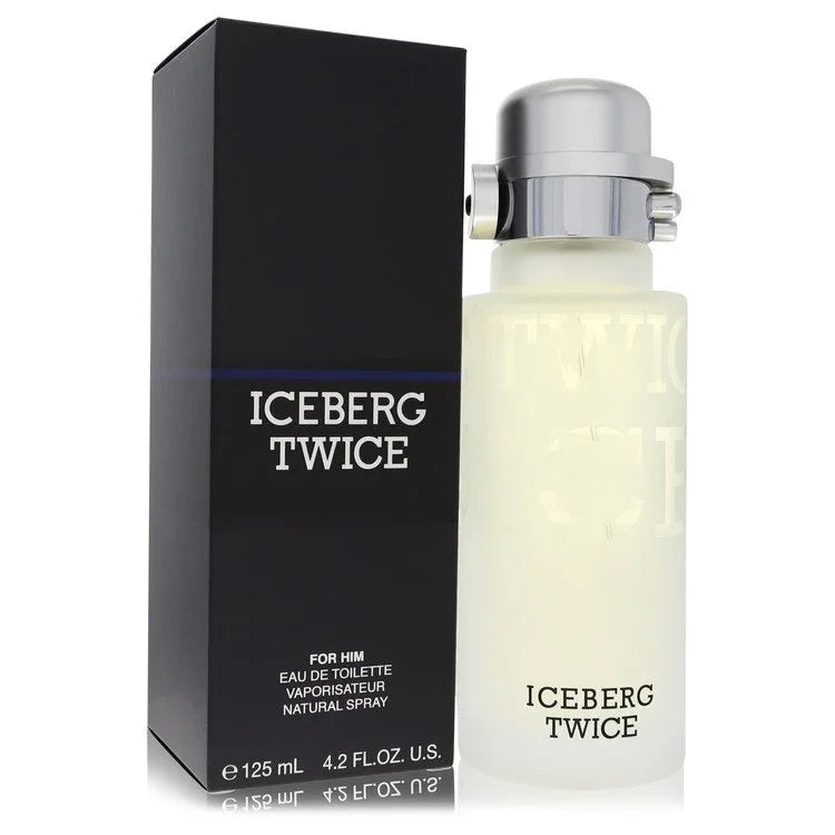 Iceberg Twice perfume bottle and packaging on a white background