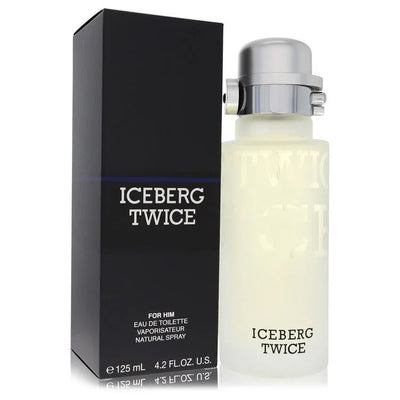 Iceberg Twice perfume bottle and packaging on a white background