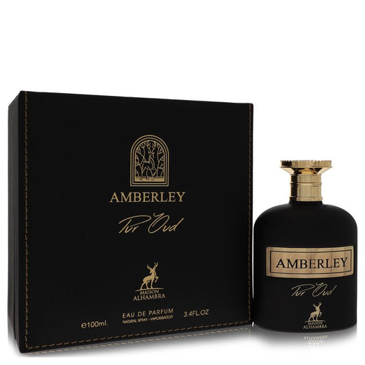Amberley perfume bottle and packaging on a white background