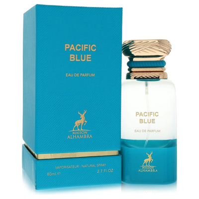 Maison Alhambra Pacific Blue bottle - aquatic woody fragrance with sea water, citrus, mint, lavender, and cedar