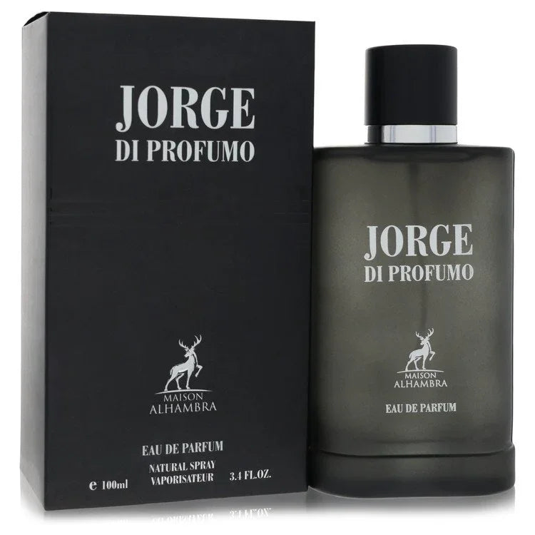 Jorge di Profumo eau de parfum bottle and packaging on a white background