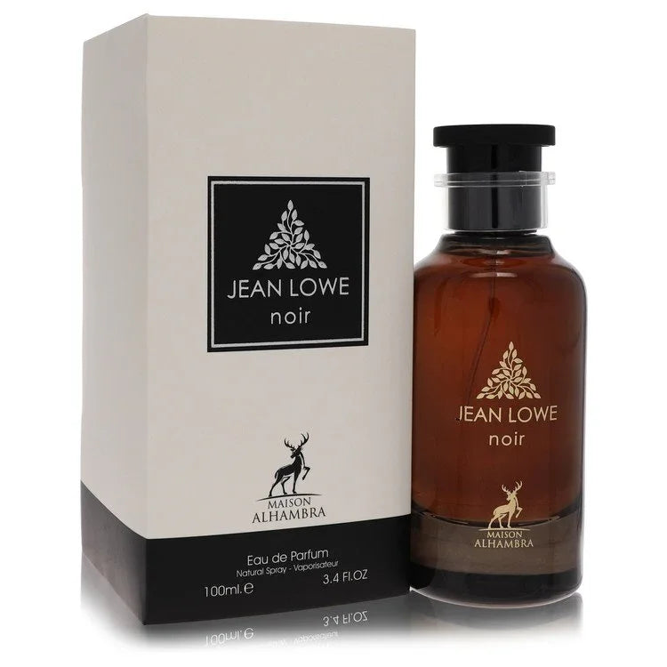 Jean Lowe Noir perfume bottle and packaging on a white background