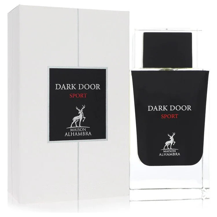 Dark Door Sport perfume bottle and packaging on a white background