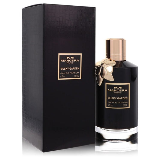 Mancera Musky Garden perfume bottle for women by Mancera — Floral musky fragrance with peony, bergamot, pink pepper, rose, jasmine, lily of the valley, white musk, sandalwood, cedarwood, and amber notes