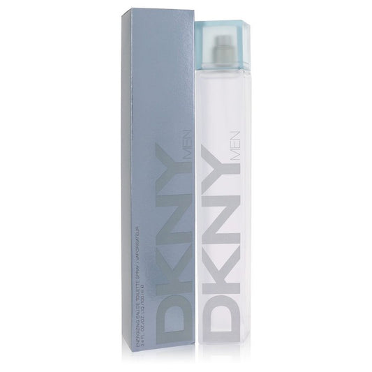 DKNY Cologne by Donna Karan bottle — iconic fresh woody aquatic men's perfume with grapefruit, juniper berry, bergamot, violet leaf, cardamom, orris, sandalwood, musk, and amber notes.