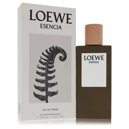 Loewe Esencia Cologne bottle — classic Spanish woody aromatic men fragrance with bergamot, lemon, tarragon, clary sage, basil, cedarwood, and sandalwood.