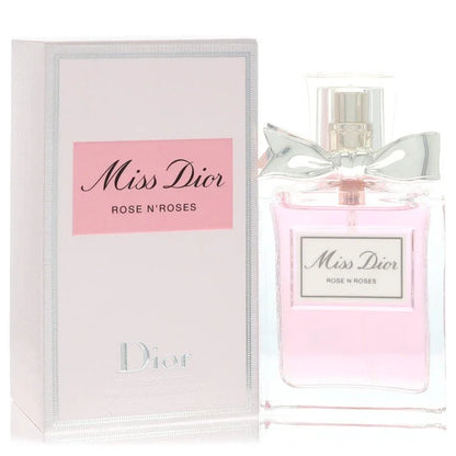 Miss Dior Rose N'Roses Eau de Toilette bottle — women's floral fragrance with Grasse rose, Damask rose, bergamot, geranium and white musk
