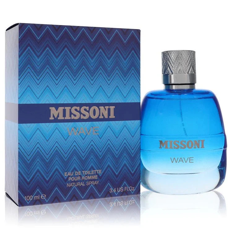 Missoni Wave perfume bottle and packaging on a white background 3.4 oz