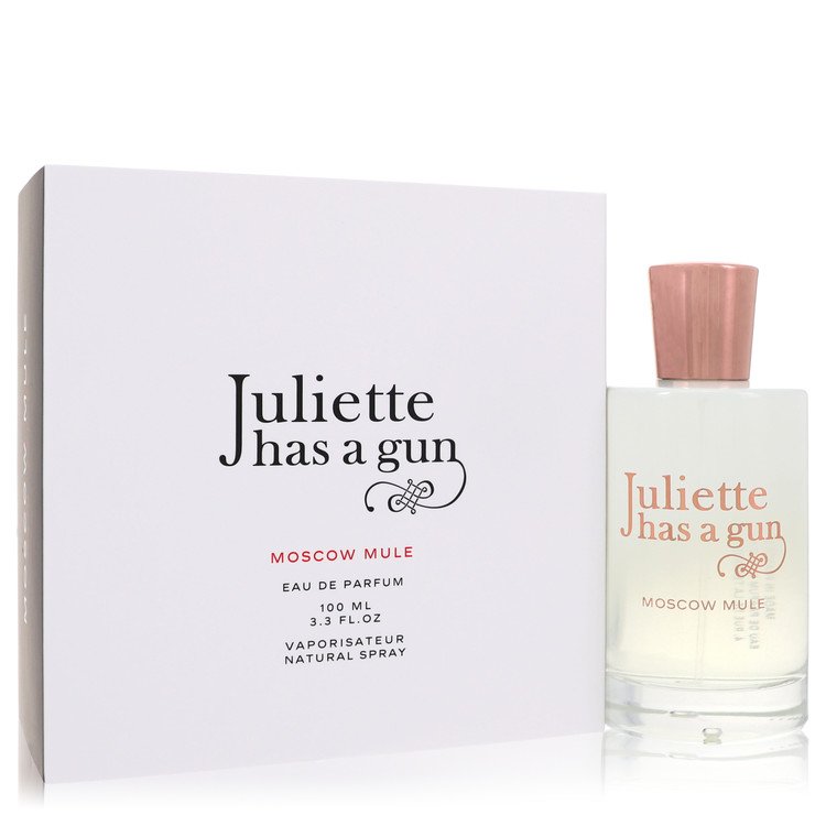 Juliette has a Gun Moscow Mule perfume bottle and packaging on a white background
