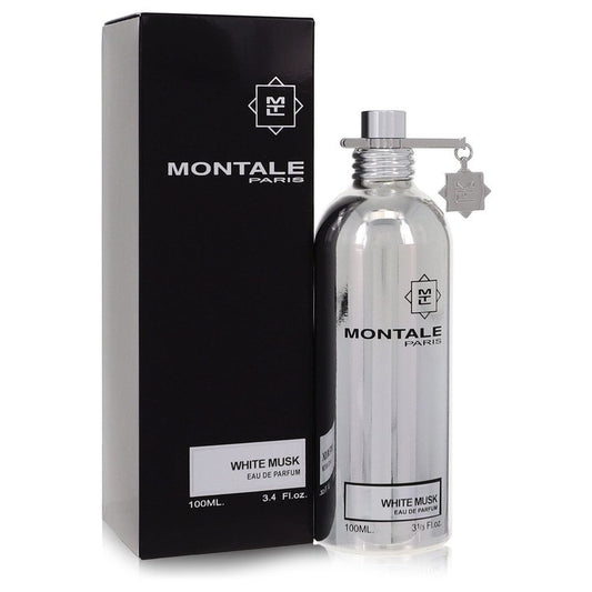 Montale Paris White Musk perfume bottle and packaging on a white background