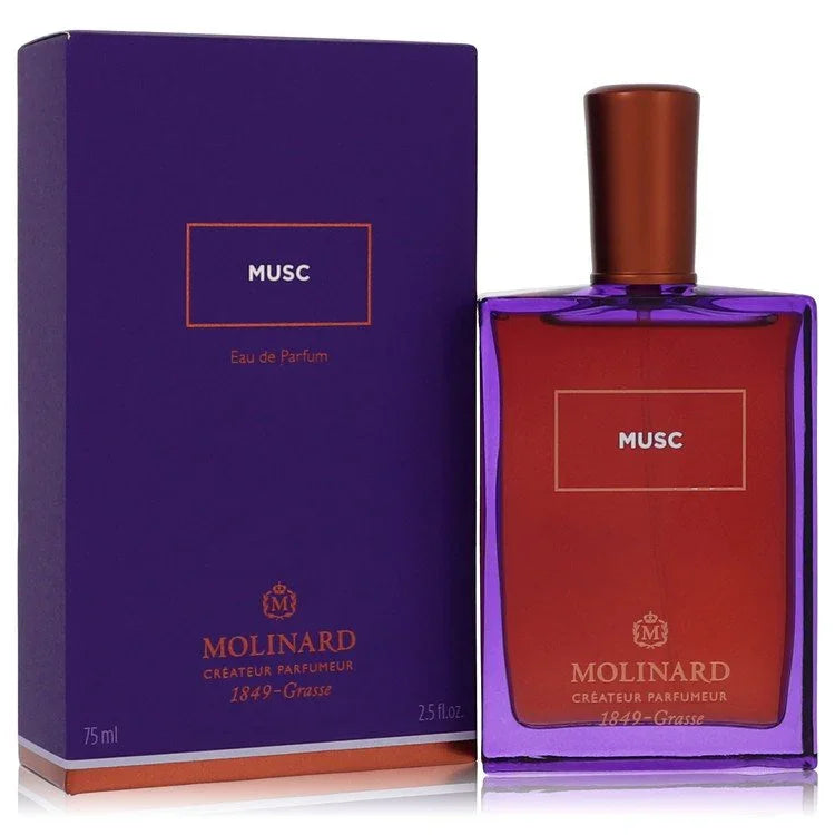 Molinard Musc Eau de Parfum bottle and packaging on a white background