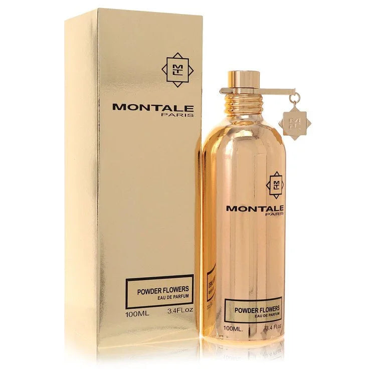Montale Paris Powder Flowers perfume bottle and packaging on a white background