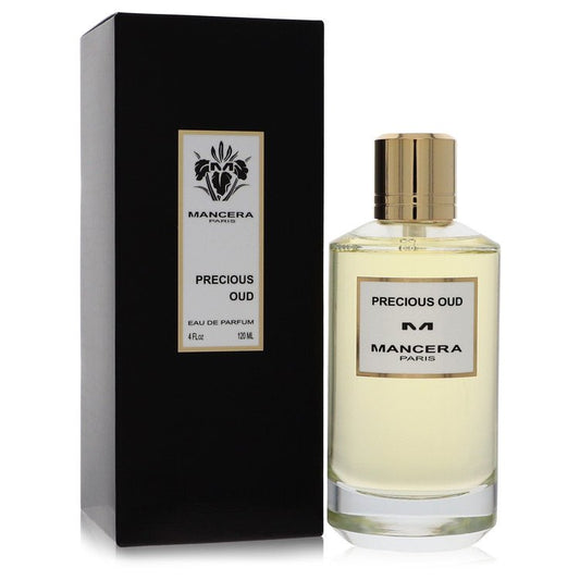 Mancera Precious Oud perfume bottle and packaging on a white background